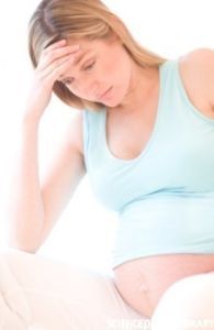 Depressed Pregnant Woman